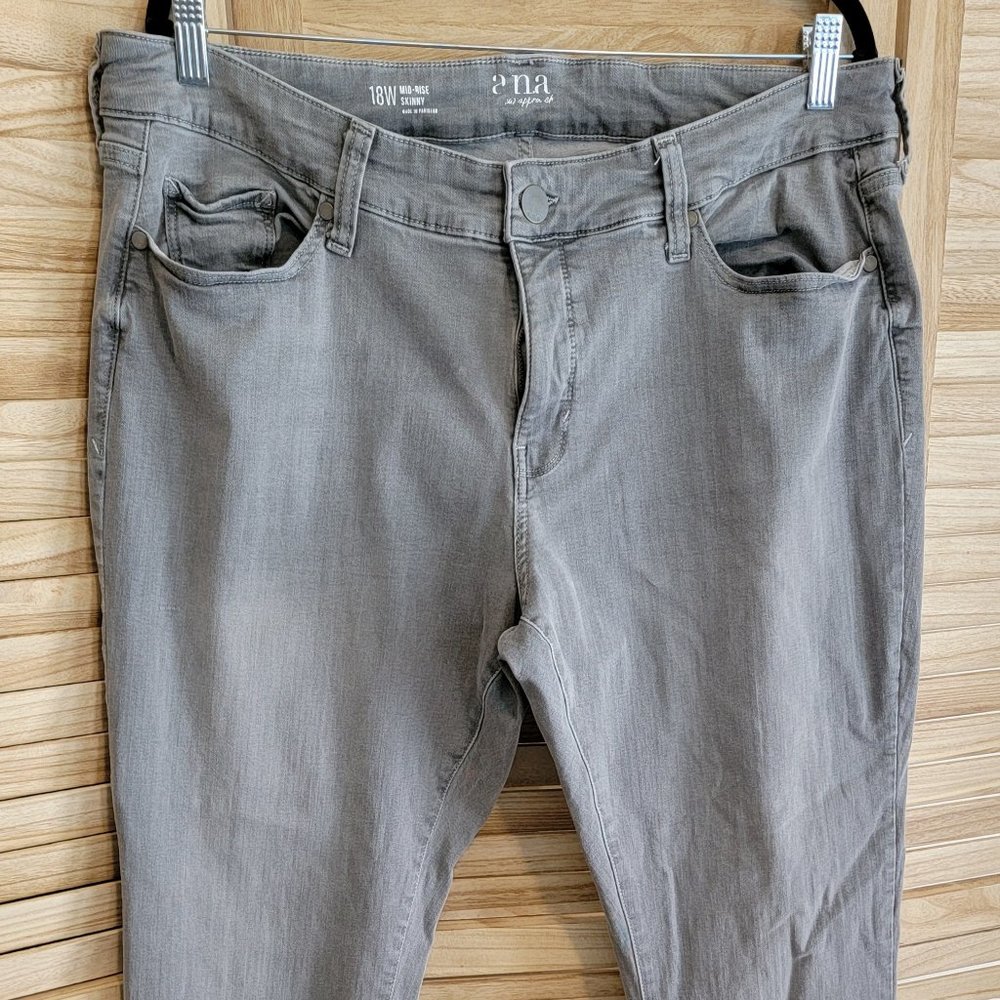 Stay on Trend with These Light Gray A.N.A Mid-Rise Skinny Jeans